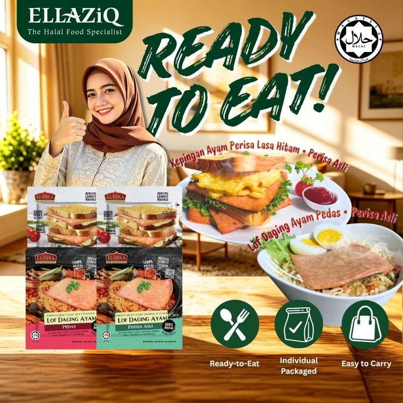[HALAL] El-Dina Chicken Toast Original / Blackpepper / Meat Loaf Original / Spicy 50g